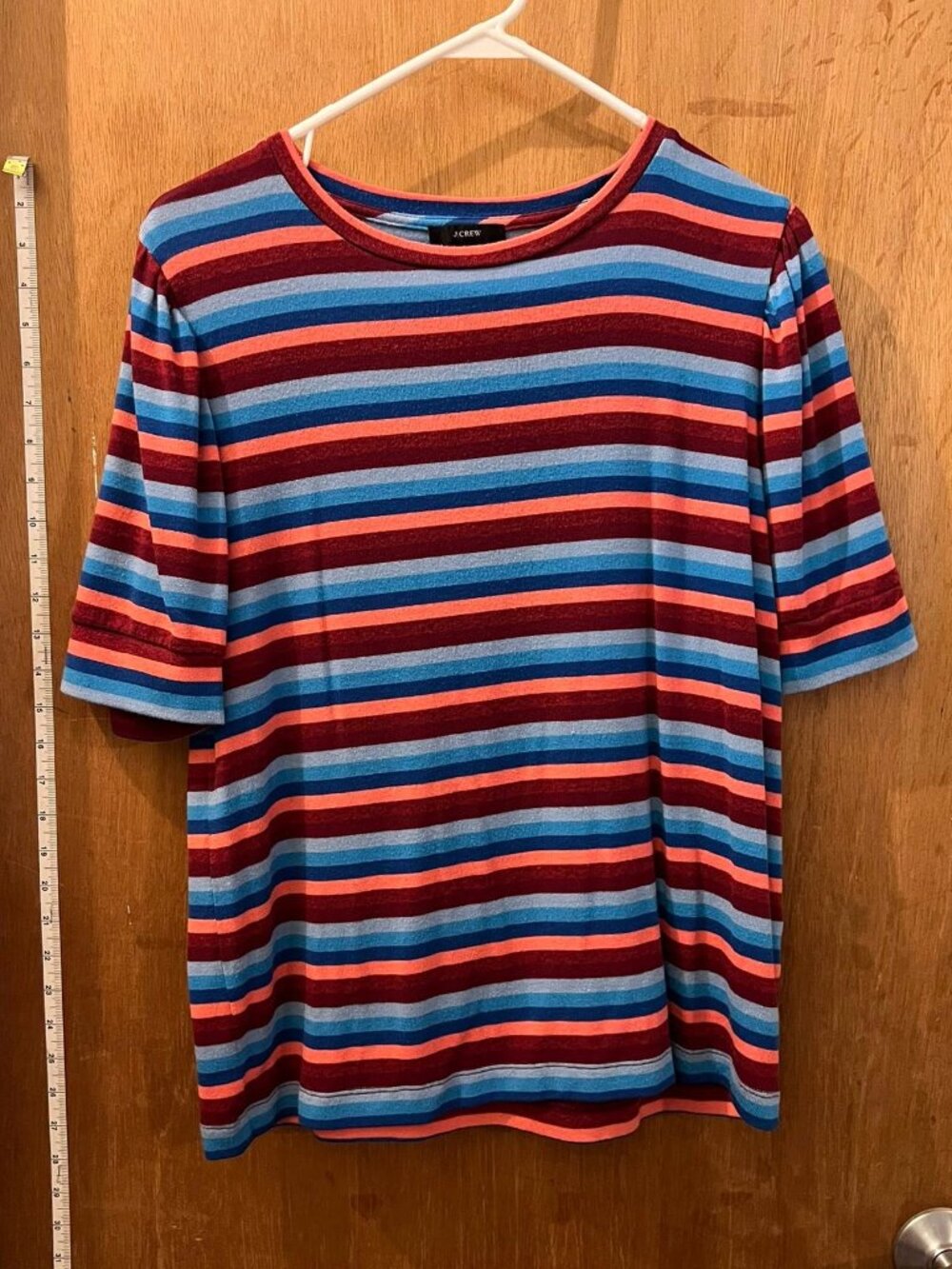 Size L - J. Crew - Multi-Colored Short Sleeve Lightweight Sweater